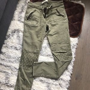A&F olive khaki skinny jeans